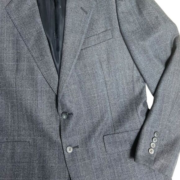 Lanvin Paris Men’s Vintage Wool Single Breasted Blazer Suit Jacket Size 40 R - Picture 2 of 9